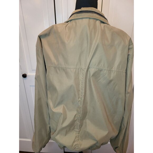Men's Vintage 90's Tan Van Heusen Windbreaker L Pockets Gorpcore Grandpa Retro - Picture 2 of 8